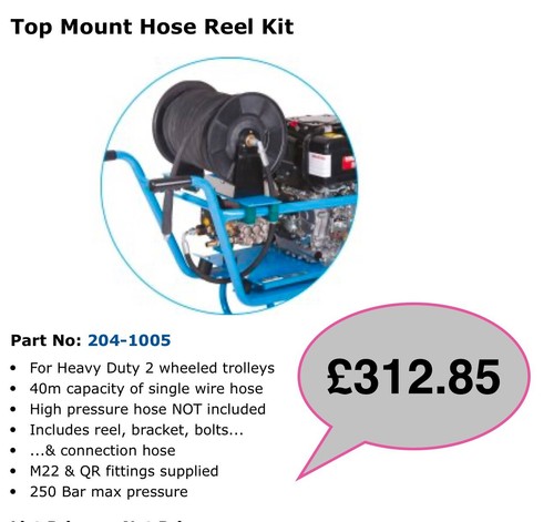Pressure hose reel 40m - pressure,