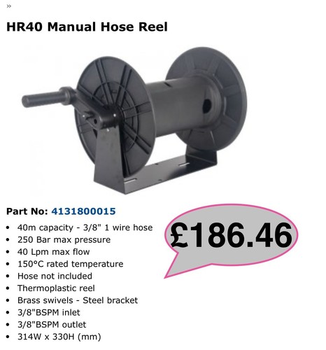 Pressure washer hose reel - pressure,